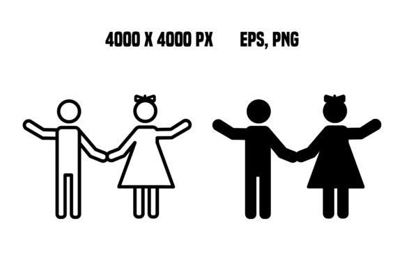 Children Icons: Vector People for Web Design