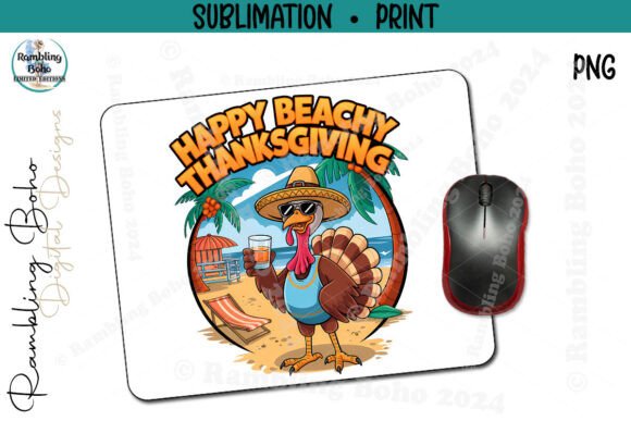 Happy Beachy Thanksgiving Fall Turkey: A Practical Design Asset Review