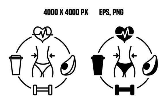 Healthy Lifestyle Icons: Eco-Friendly Design Assets