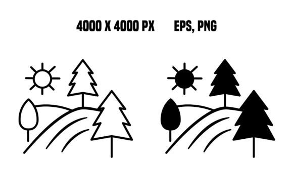 Landscape Icons: Essential Travel Vector Graphics