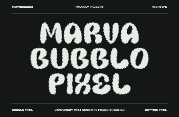 Marva Bubblo Pixel: A Retro-Modern Display Typeface