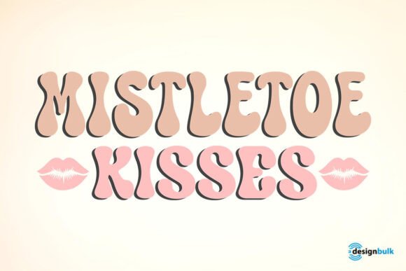 Mistletoe Kisses - Christmas Retro Design