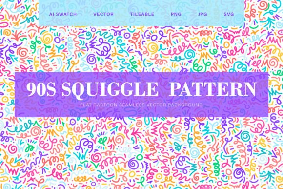 Revitalizing Visual Identity with the Bright Squiggle Seamless Pattern